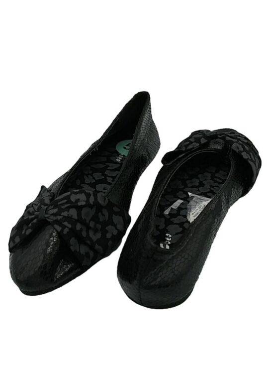 Jumbo Coco Other - COCO Jumbo Black Snake Skin Pointed Toe Flat Shoe